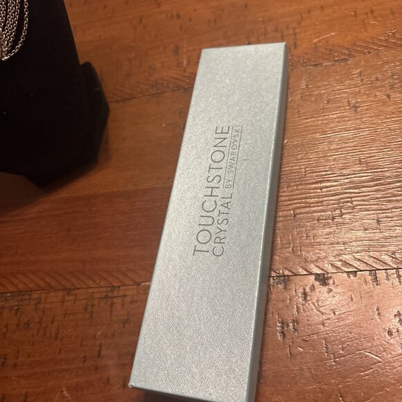 touchstone crystal by swarovski Necklace Silver Tone Angelique - Picture 3 of 6